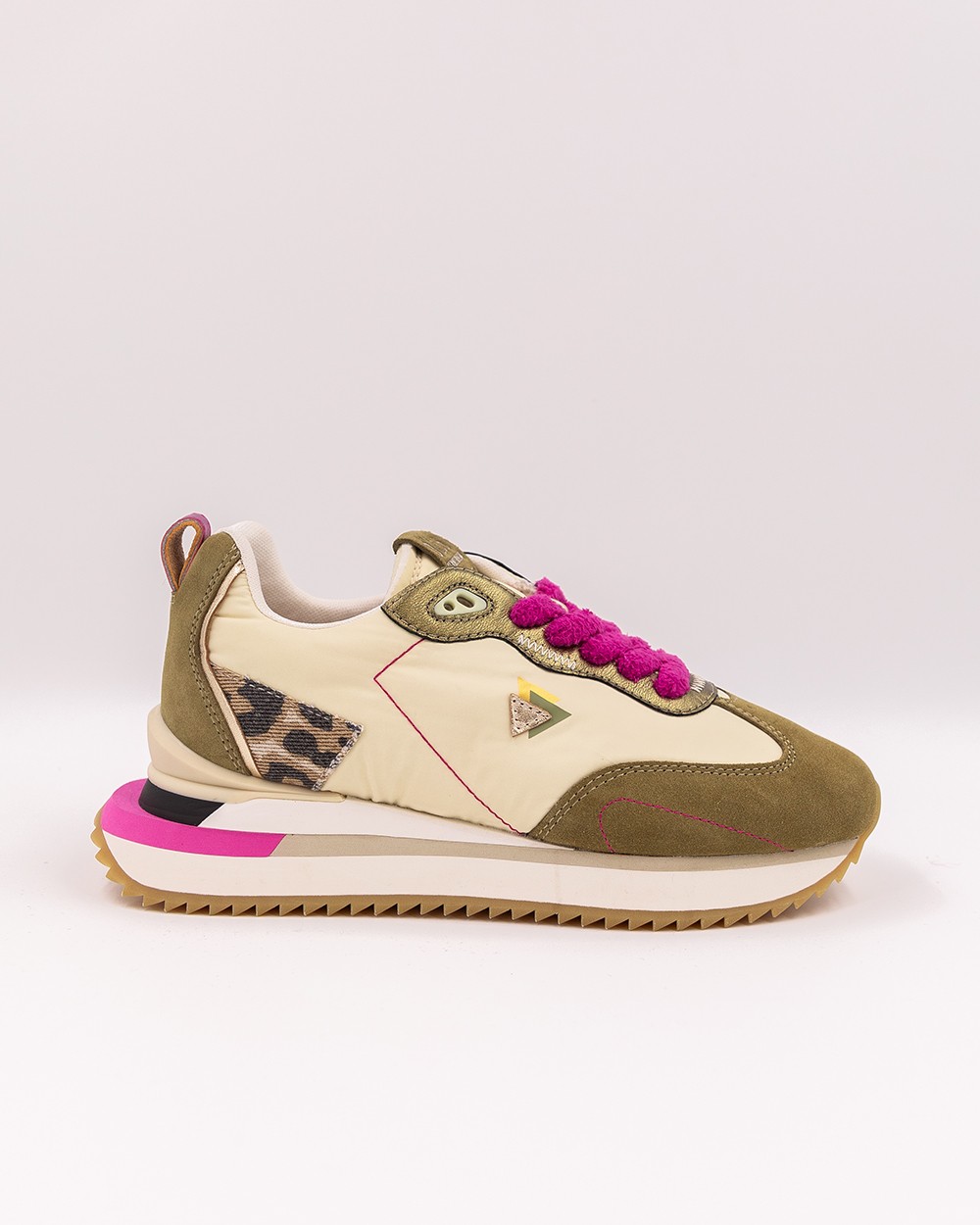 Khaki running shoe
