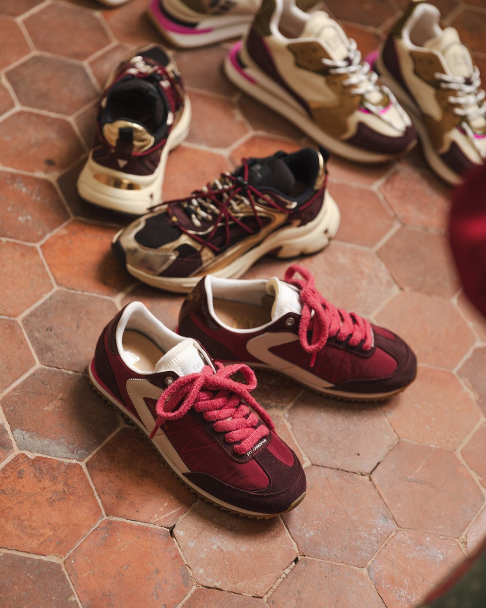 Burgundy sneakers Burgundy sneakers