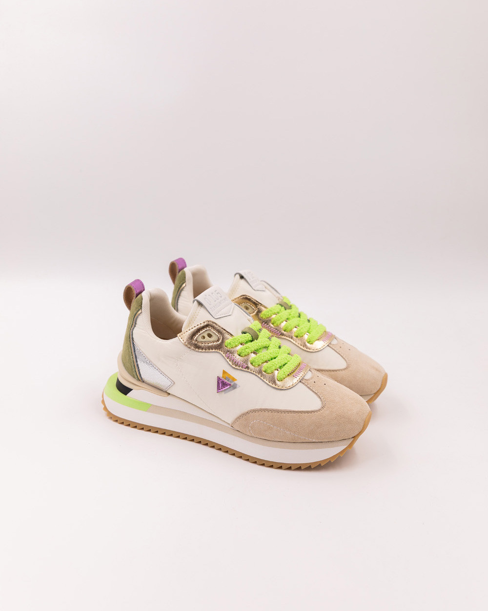 0-105 - running nylon blanche et kaki - LENOX BLOOMING