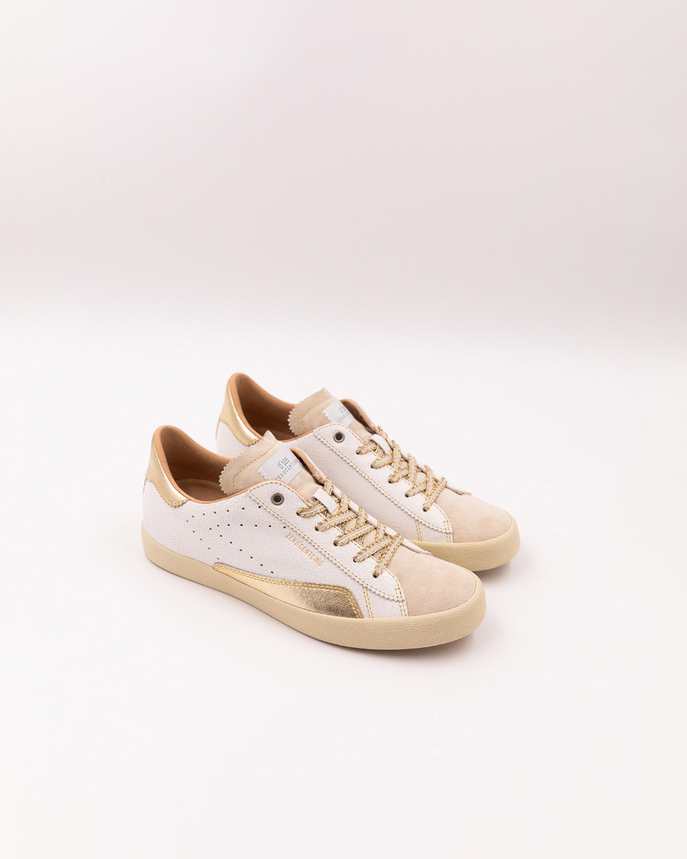 0-105 -white leather low-top sneakers - SC01 TIMELESS
